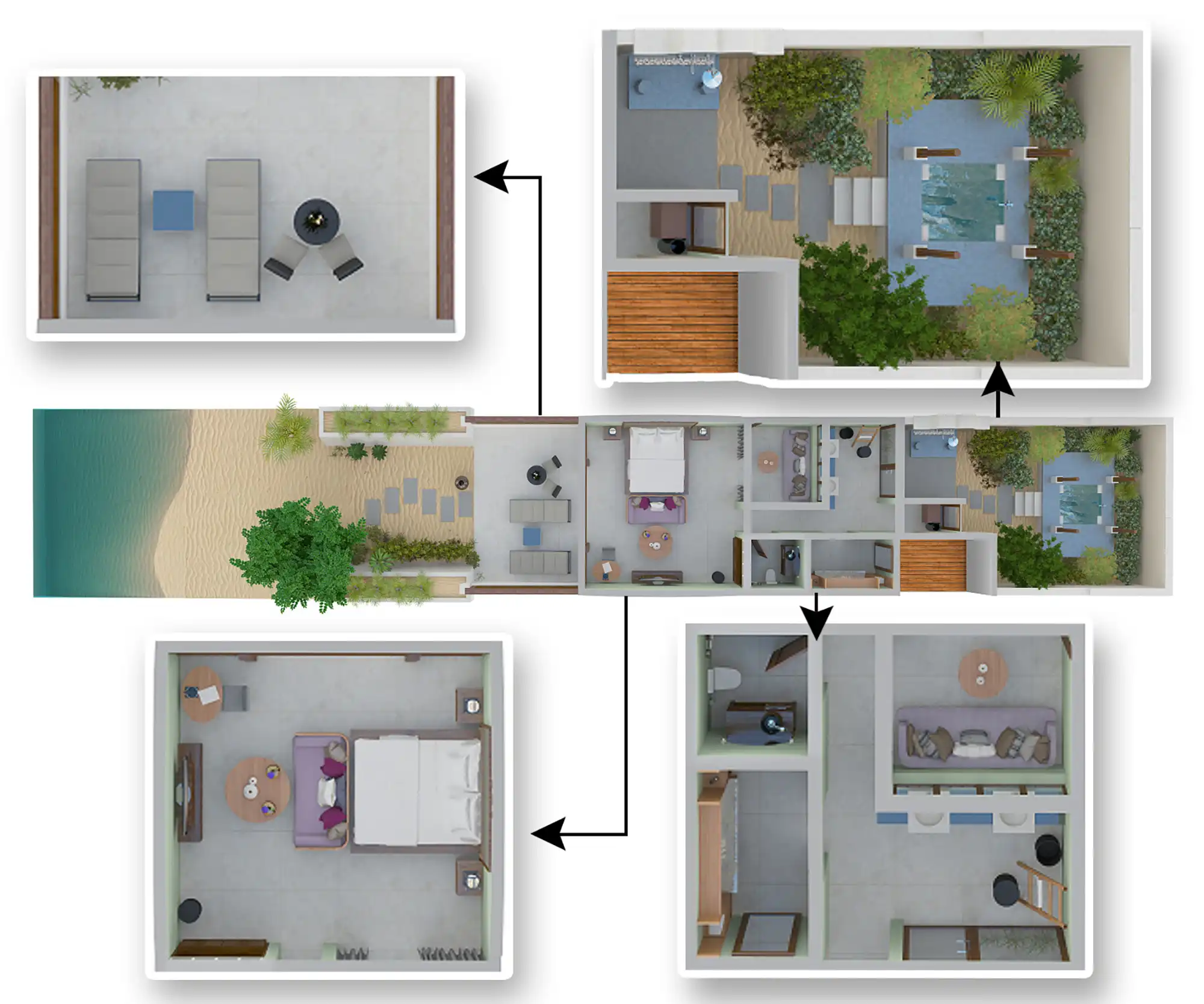Beach Villa - Your Tropical Hideaway - Floor Plan 1