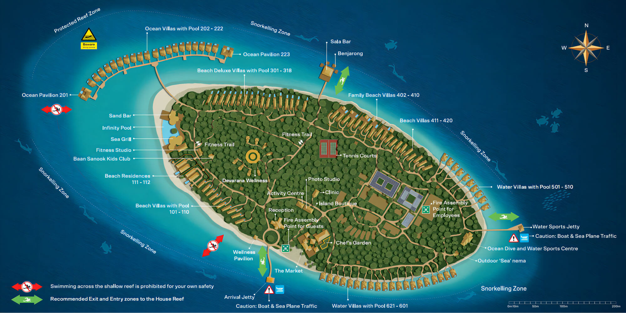 ドゥシタニ・モルディブ 岛屿地图 1