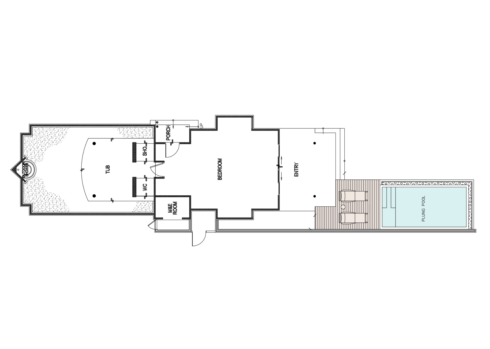 豪華海濱泳池別墅 - 平面圖 1