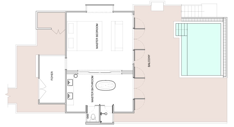 水上泳池別墅 - 平面圖 1