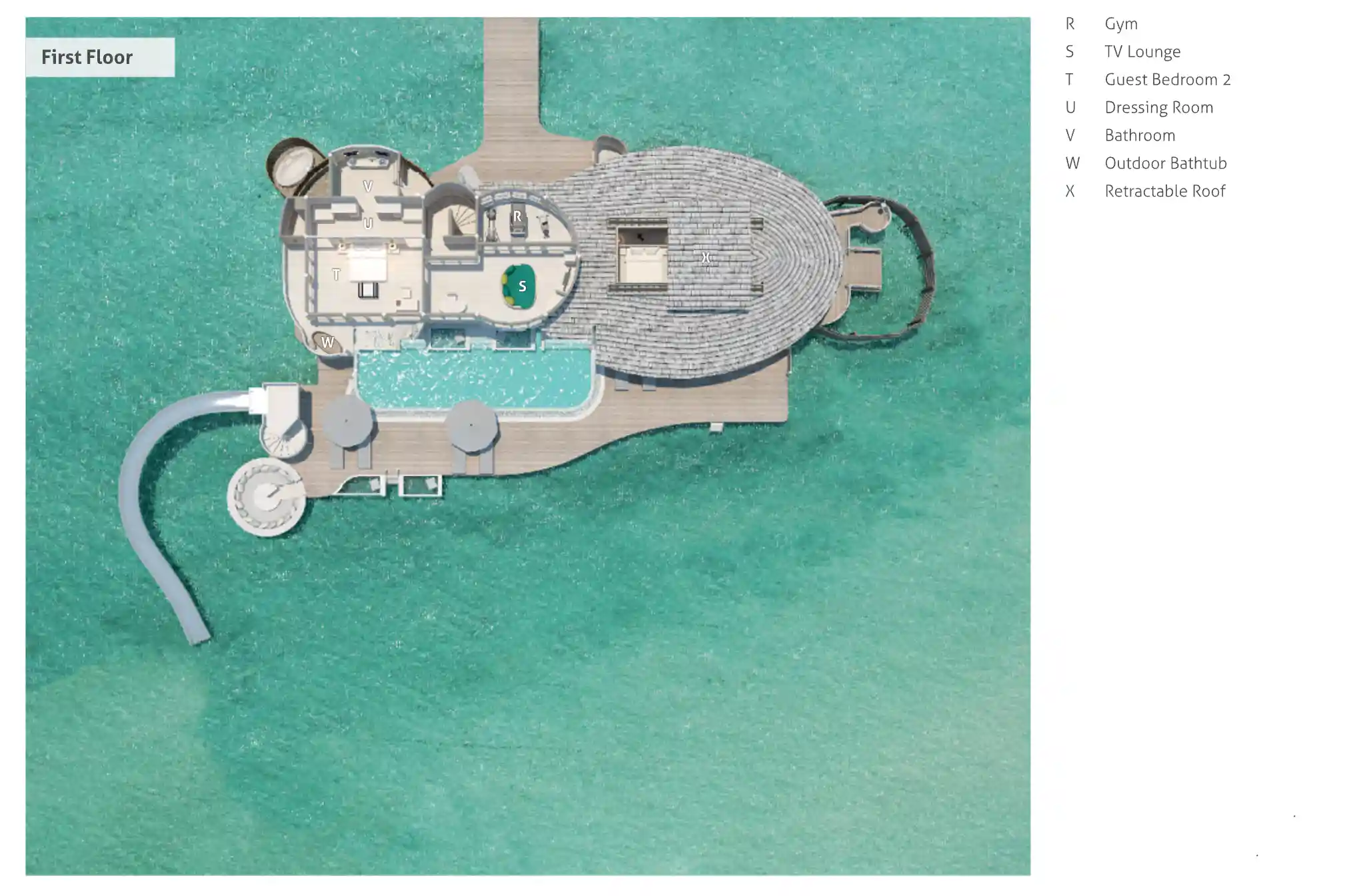 3 Bedroom Water Retreat with Slide - Vast Ocean Palace, Multi-Generational Harbor - Floor Plan 2